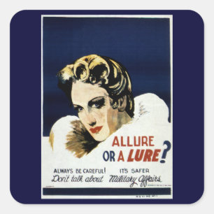 Allure eller Lure? Fyrkantigt Klistermärke