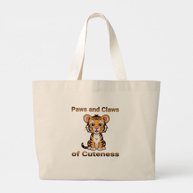 Allure of the Cute Tiger-skjortan Jumbo Tygkasse (Baksida)