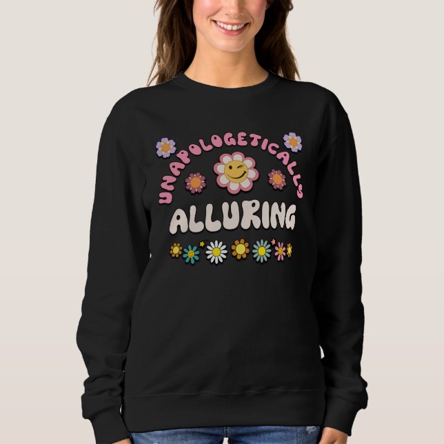 ALLURING Retro Groovy Unapologetically ALLURING T Shirt (Framsida)