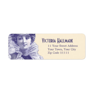 Alluring Victorian Beauty - Belle Epoque Diva Returadress Etikett