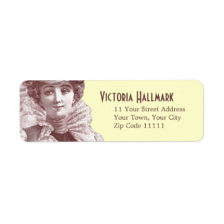 Alluring Victorian Beauty - Belle Epoque Diva Returadress Etikett