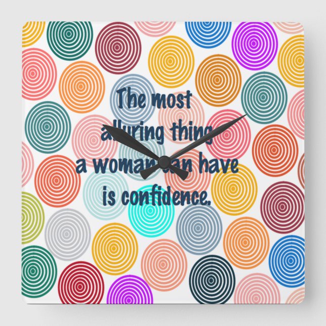 Alluring Woman Fyrkantig Klocka (Framsida)