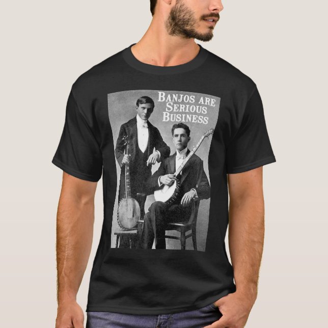 Allvarlig affärsmanar mörk T-tröja för kortärmad Tee Shirt (Framsida)