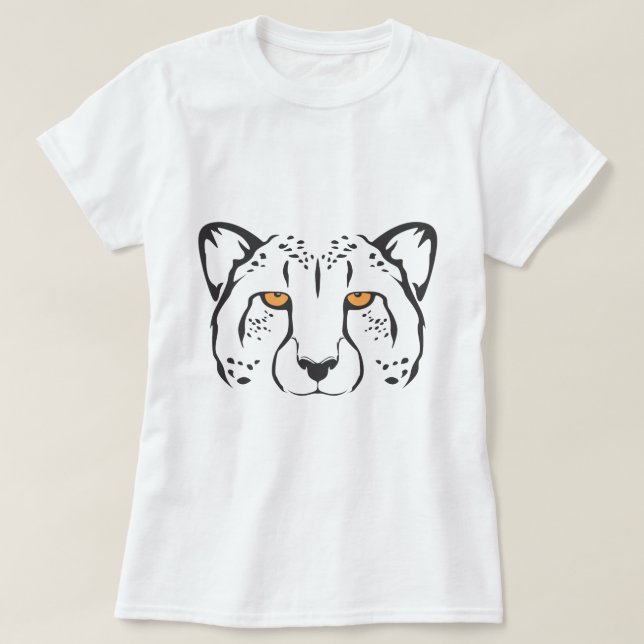 Allvarlig Cheetahkatt T Shirt (Design framsida)