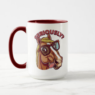 Allvarlig Coola Horse Mugg - Lustigt och Snyggt ka