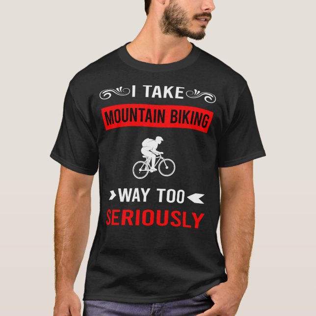 Allvarlig mountainbiking MTB T Shirt (Framsida)