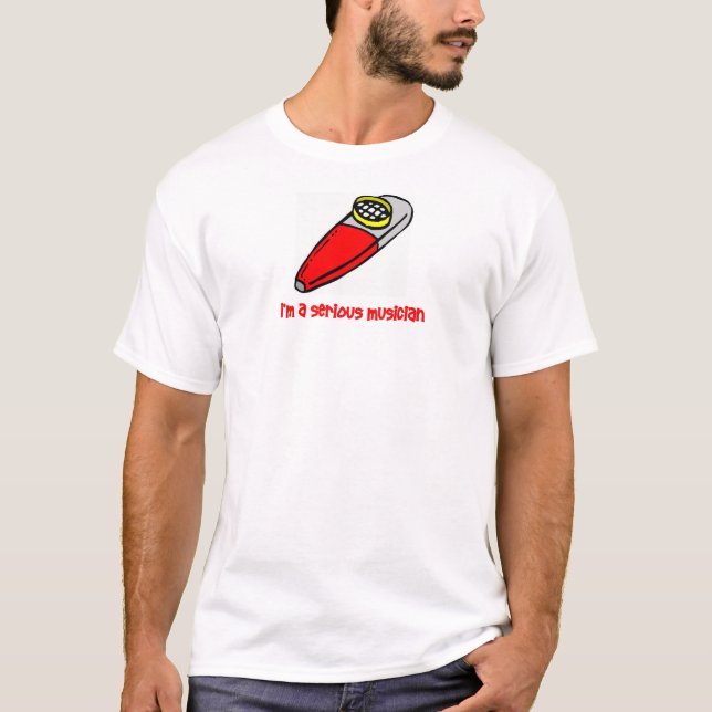 Allvarlig musiker tee (Framsida)