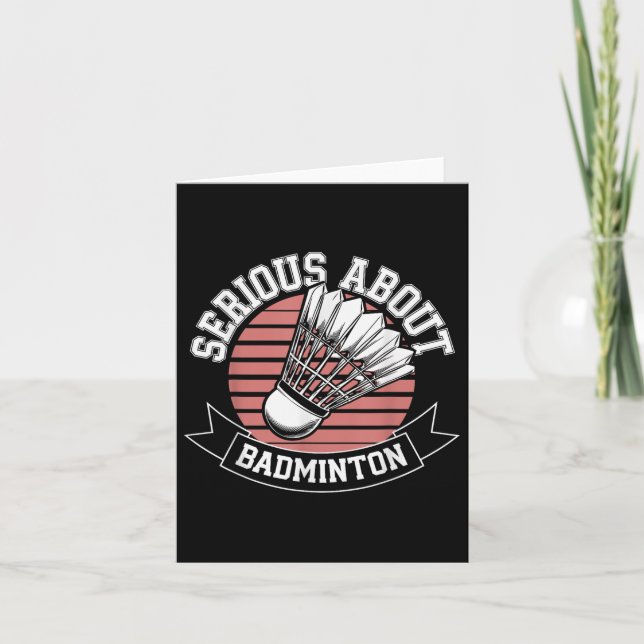 Allvarlig om badminton rolig  kort (Framsida)