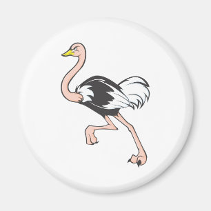 Allvarlig Ostrichfågel Magnet
