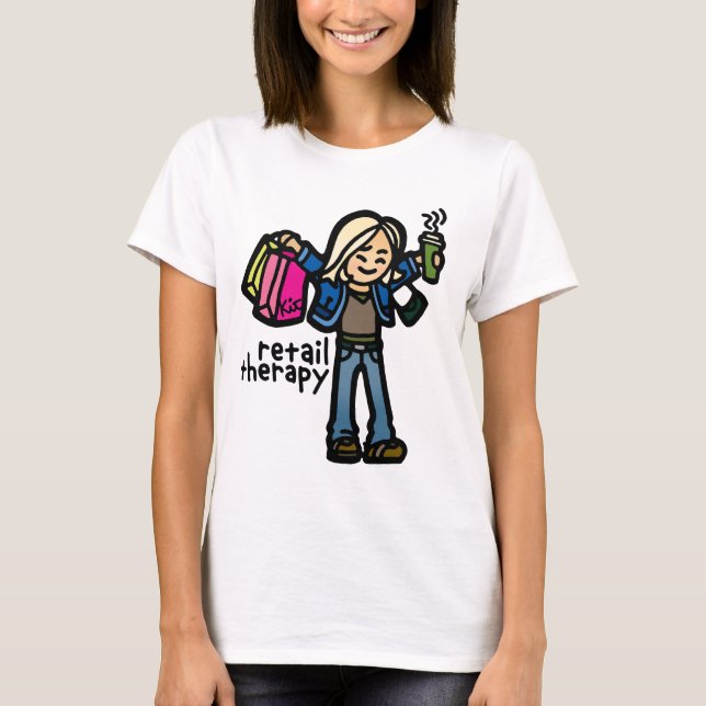 allvarlig shoppingshirt. tee shirt (Framsida)