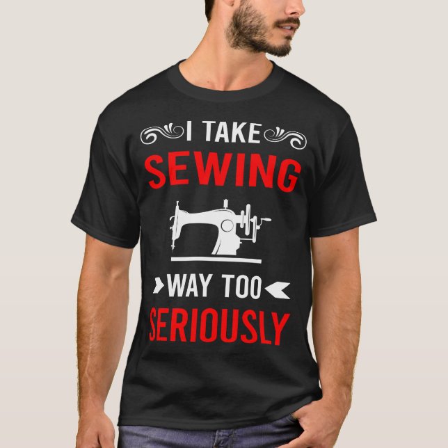 Allvarlig sömnad t shirt (Framsida)