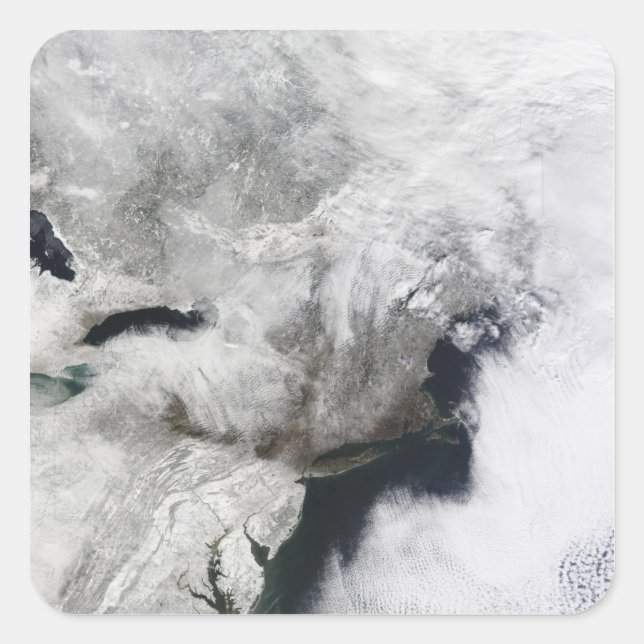 Allvarlig vinterstorm fyrkantigt klistermärke (Framsida)