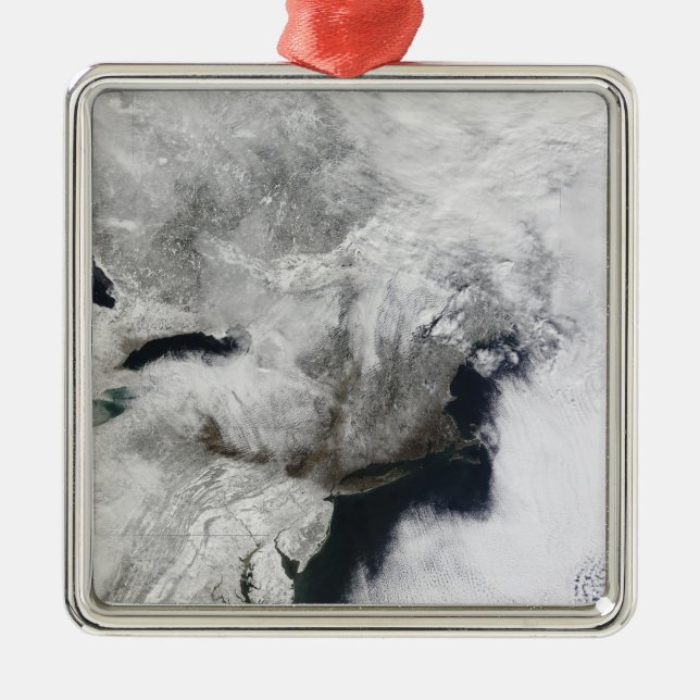 Allvarlig vinterstorm julgransprydnad metall (Framsidan)