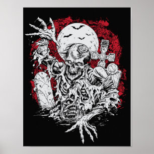 Allvarlig Zombieaffisch Poster