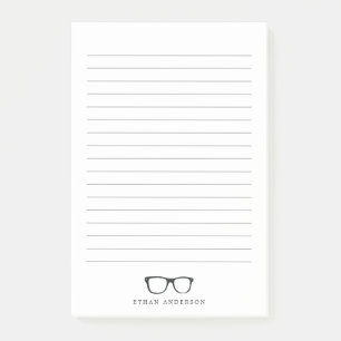 Allvarliga glasögon   Längd Post-it Block