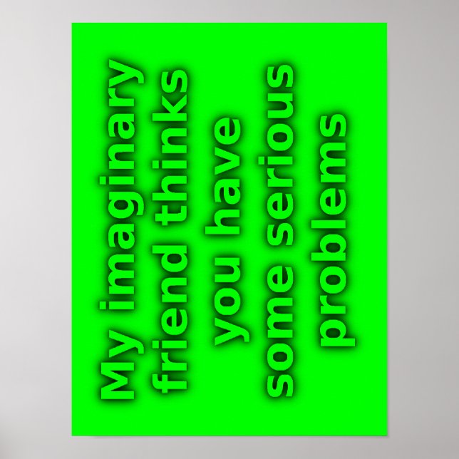 Allvarliga problem i den imaginära vännen Poster p (Framsidan)
