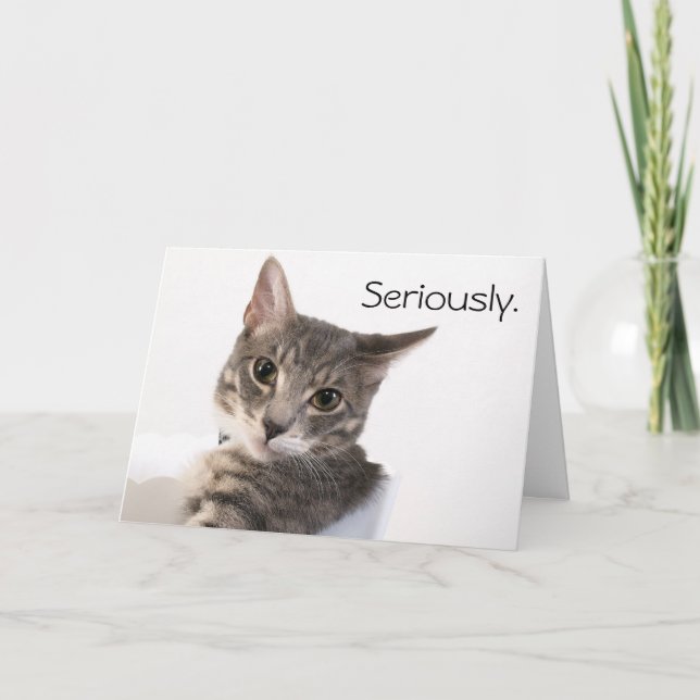 Allvarligt Buster Birthday Kort (Framsida)