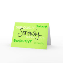 Allvarligt hälsningskort