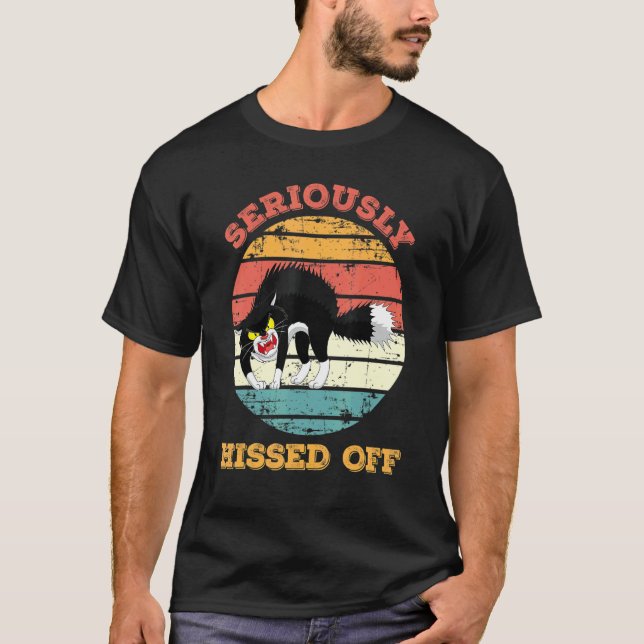 Allvarligt Ilsken Ilsken Katt  Klassiker T Shirt (Framsida)