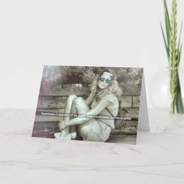 ALLVARLIGT Kort för hälsning (Framsida)