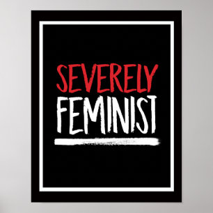 Allvarligt kvinnligt - vitt - poster