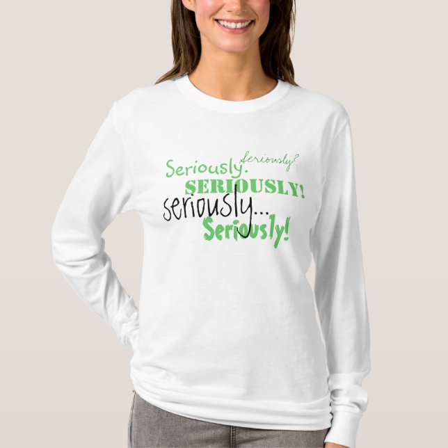 Allvarligt Long muff Tshirt Tröja (Framsida)