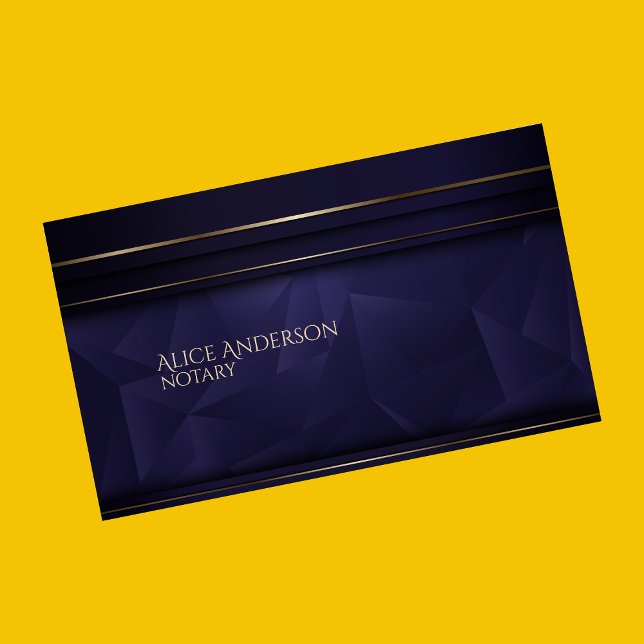 Allvarligt mörkblått elegant professionellt premiu visitkort (Skapare uppladdad)