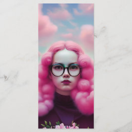 Allvarligt Rosa Hair Bookmark Meny