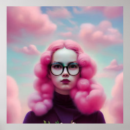 Allvarligt Rosa Hair Poster