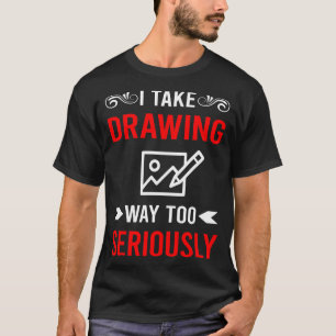 Allvarligt teckning t shirt