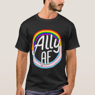 ALLY AF förser Flagga Equality LGB-Pridet Flagga T Shirt