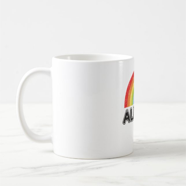 Ally AF Gay pride LGBT Flagga Gift Kaffemugg (Vänster)