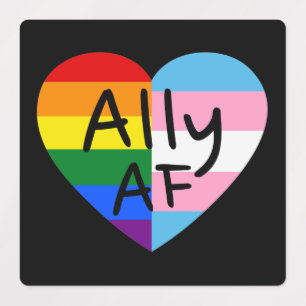 Ally AF III - Pride för HBT-Flagga, gay Trans Quee Klistermärke