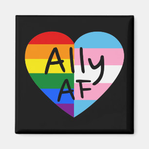 Ally AF III - Pride för HBT-Flagga, gay Trans Quee Magnet