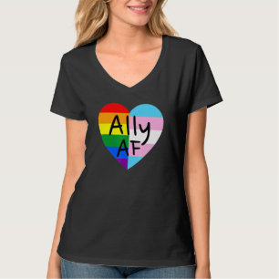Ally Af Lgbtq Flagga Equality Trans Lesbia T Shirt