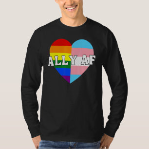 Ally Af Lgbtq Flagga Equality Trans Lesbia T Shirt