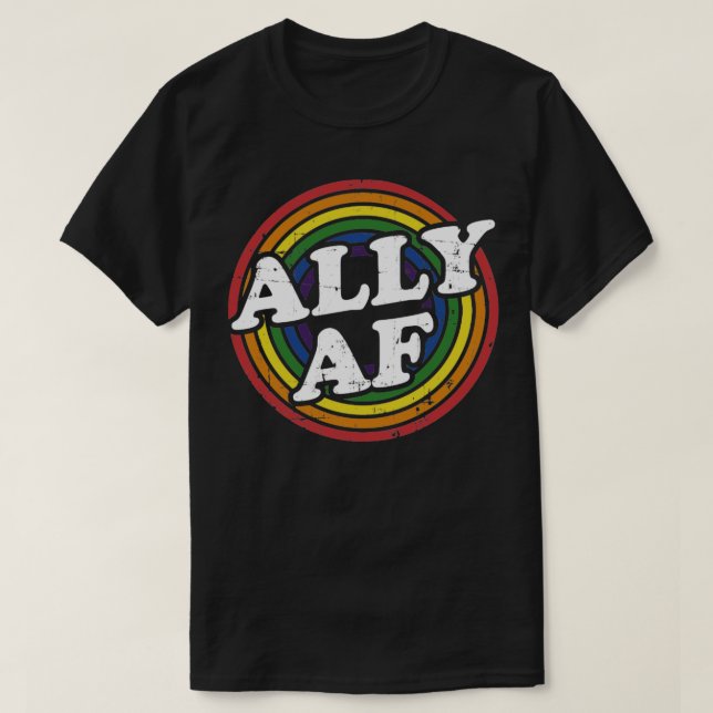 Ally AF-regnbågsstöd för HBT-Pridets månadsstöd T Shirt (Design framsida)