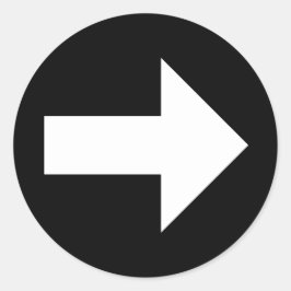 Ally Arrow Stickers (3 tum). 6 cent.) Runt Klistermärke