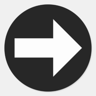 Ally Arrow Stickers (3 tum). 6 cent.) Runt Klistermärke