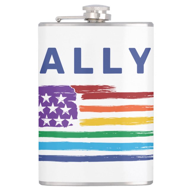 Ally Artistic Rainbow Flagga Personlig Fickplunta (Framsidan)