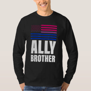 Ally Brother Bisexual Flagga Lgbt Gay pride T Shirt