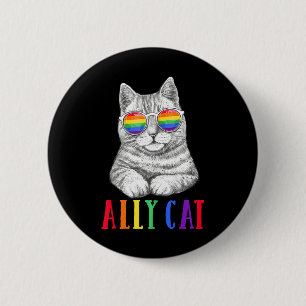 Ally Cat LGBT Gay Rainbow Pride Flagga Boys Manar Knapp