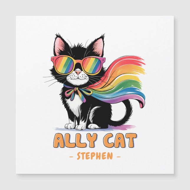 Ally Cat - Pridet Rainbow Cat LGBTQ (Framsida)