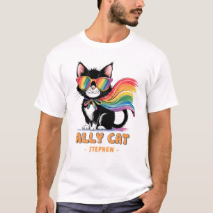 Ally Cat - Pridet Rainbow Cat LGBTQ T Shirt