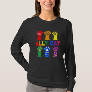 Ally Cat Purride Tass Rainbow Cat Lgbt Gay pride T Shirt