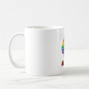 Ally Cat Rainbow Pride Vintage Katt Tröja Design_1 Kaffemugg