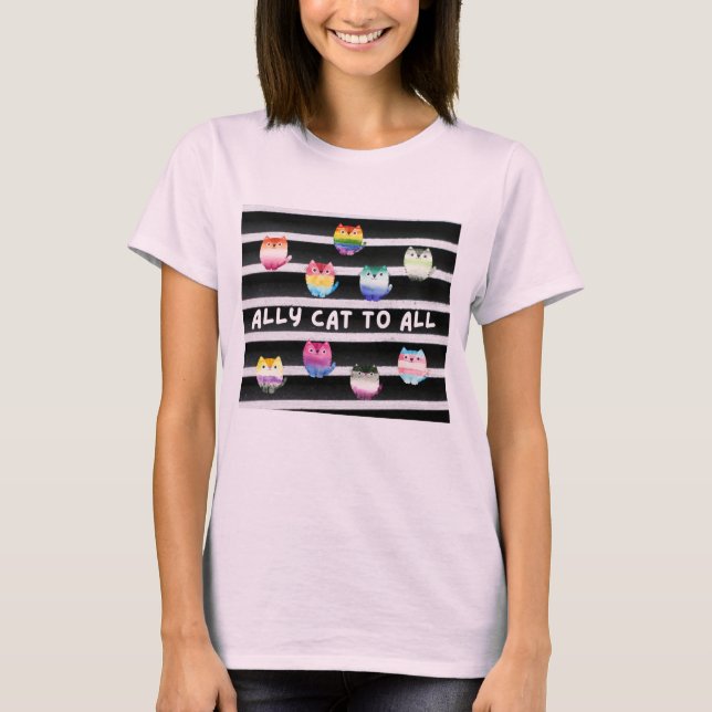 Ally Cat till alla T Shirt (Framsida)