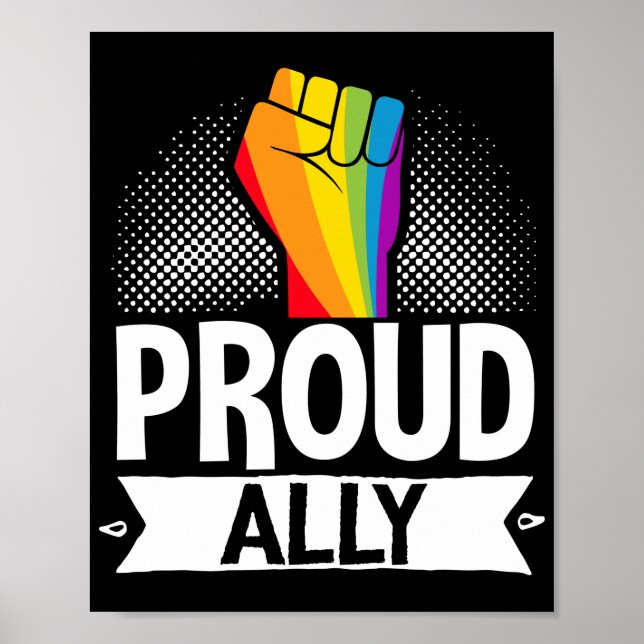 Ally Fist för hbt-Gay pride-månaden Poster (Framsidan)