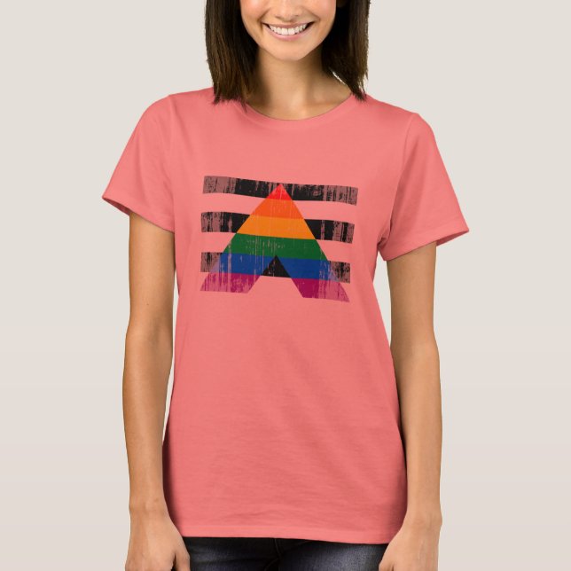 ALLY FLAGGA DISTRESSEED T SHIRT (Framsida)