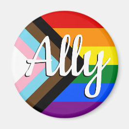 Ally | Flagga för Pride Magnet